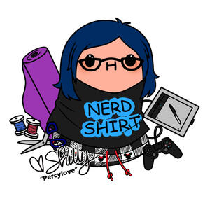 kawaii potato surrounded by art/craft supplies and gaming controller